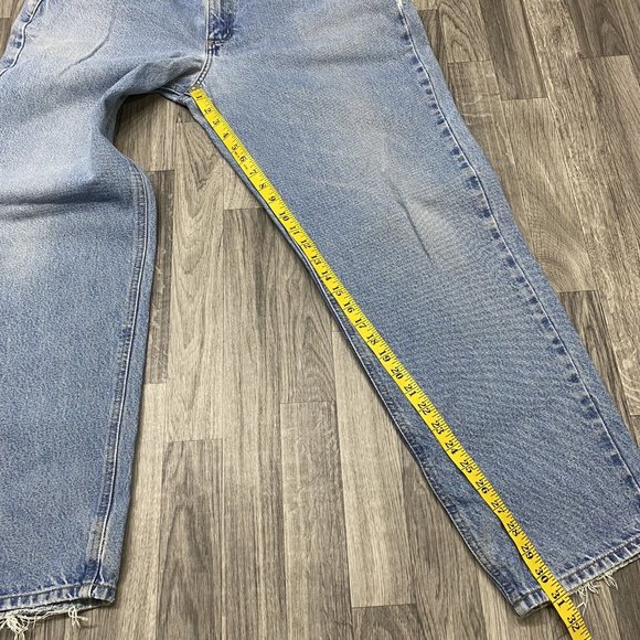 CARHARTT Relaxed Fit Straight Light Wash Blue Denim Jeans Men's Size W 40 L 32 - Picture 7 of 11